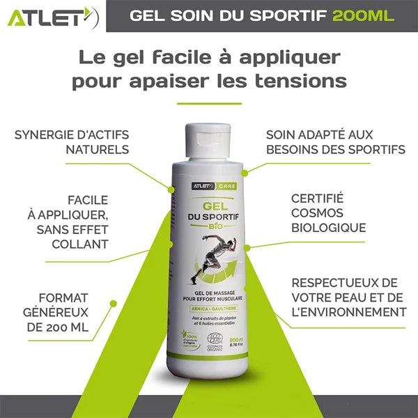 Nutri-Bay | ATLET - Gel du Sportif BIO (100ml) | Effet froid & récupération