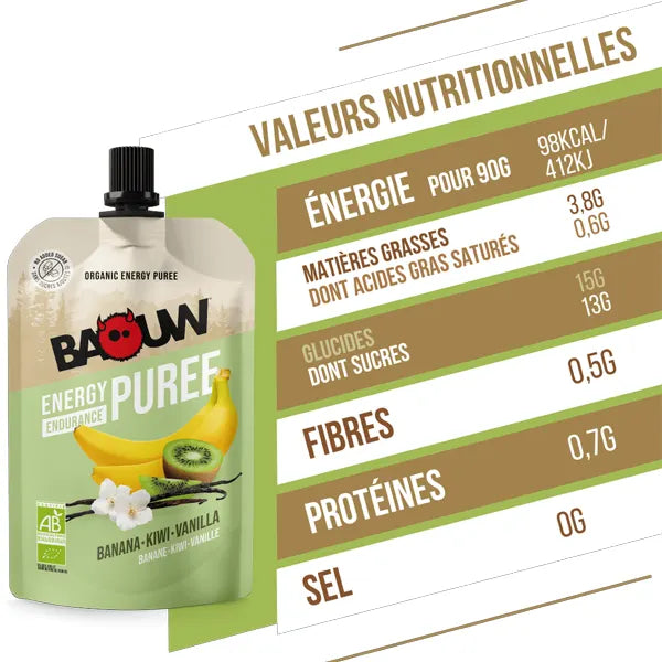 Nutri-Bay | BAOUW - Purée Énergétique BIO (90g) - Banane-Kiwi-Vanille