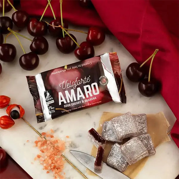 Nutri-bay | VELOFORTE Amaro Energy Chews Cerises Griottes et Guarana