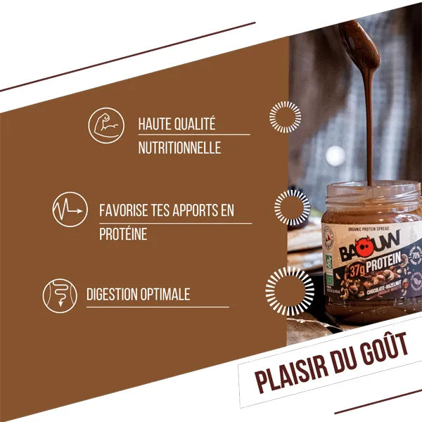 Nutri-Bay | BAOUW - Pâte à tartiner protéinée BIO (200g) - Chocolat & Noisettes