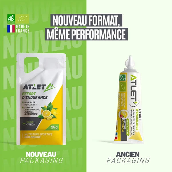 Nutri-Bay | ATLET - Gel Énergétique BIO (25g) - Citron Guarana
