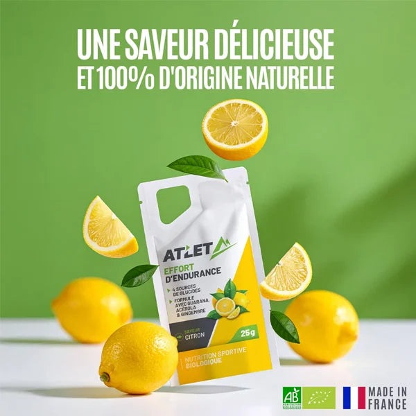 Nutri-Bay | ATLET - Gel Énergétique BIO (25g) - Citron Guarana