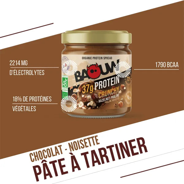 Nutri-Bay | BAOUW - Pâte à tartiner protéinée BIO (200g) - Crunchy Praliné & Noisettes