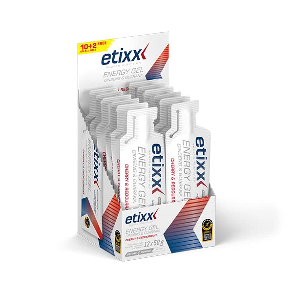 Nutri-Bay | ETIXX - Ginseng & Guarana Energy Gel BOX - Redcurrant
