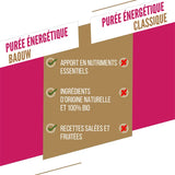 Nutri-Bay | BAOUW - Purée Énergétique BIO (90g) - Framboise-Fraise-Basilic