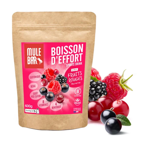 Mulebar Boisson d'Effort (600g) - Fruits Rouges