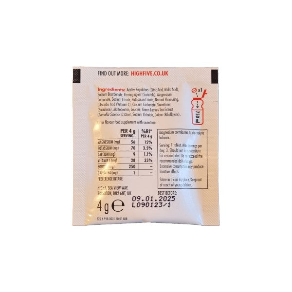 Nutri-bay | HIGH5 - Pastilles ZERO - Boisson d'Hydratation (10x4g) - EMBALLAGE INDIVIDUEL