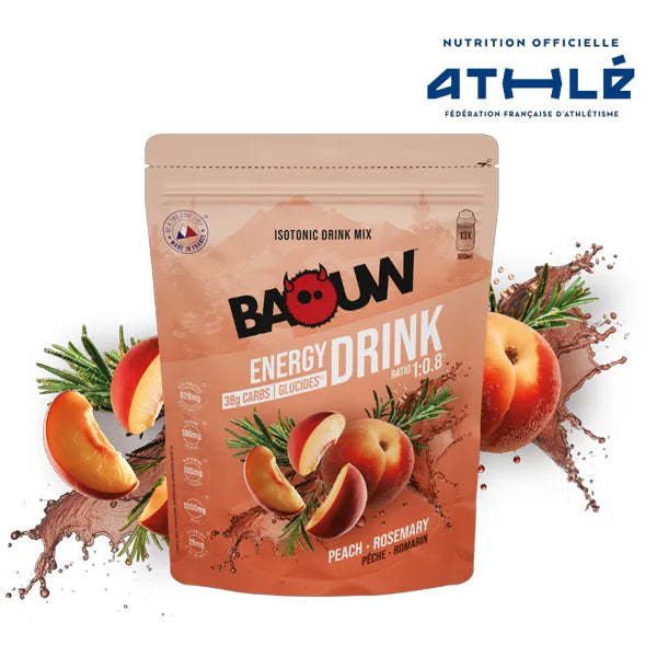 Nutri-Bay | BAOUW - Boisson Énergétique (585g) - Pêche & Romarin