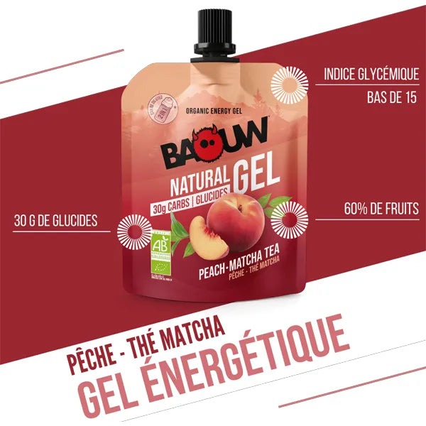 Nutri-Bay | BAOUW - Gel Naturel BIO (85g) - Pêche & Thé Matcha