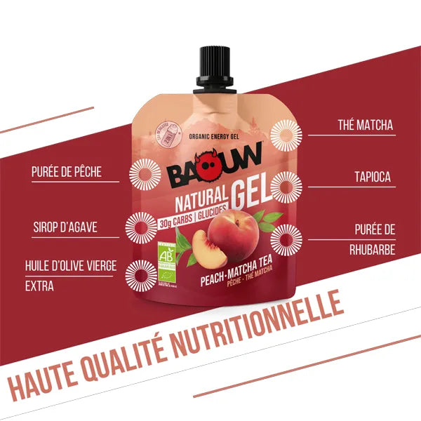 Nutri-Bay | BAOUW - Gel Naturel BIO (85g) - Pêche & Thé Matcha