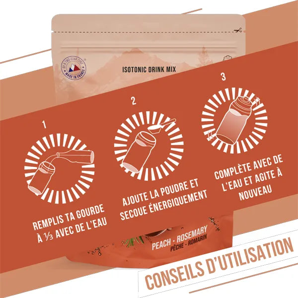 Nutri-Bay | BAOUW - Boisson Énergétique (585g) - Pêche & Romarin