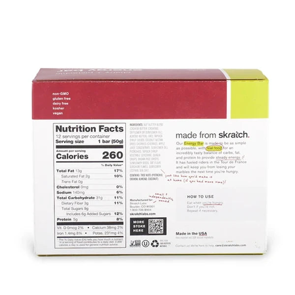 Nutri-Bay | SKRATCH LABS - Energy Bar Sport Fuel BOX (12x50g) - Goût au Choix