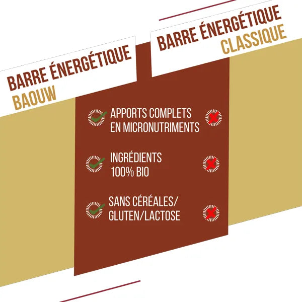 Nutri-Bay | BAOUW - Barre Énergétique BIO EXTRA (50g) - Vanille & Macadamia