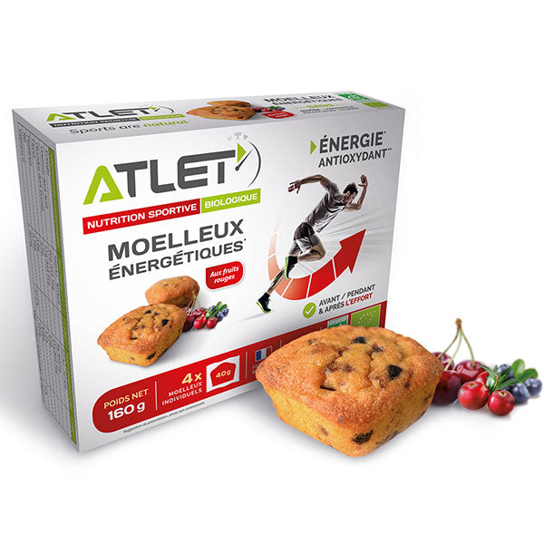 Nutri-Bay ATLET - Moelleux Énergétique BIO (4x40g) - Fruits Rouges