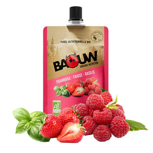 Nutri-bay | BAOUW Purée Énergétique BIO (90g) Framboise-Fraise-Basilic