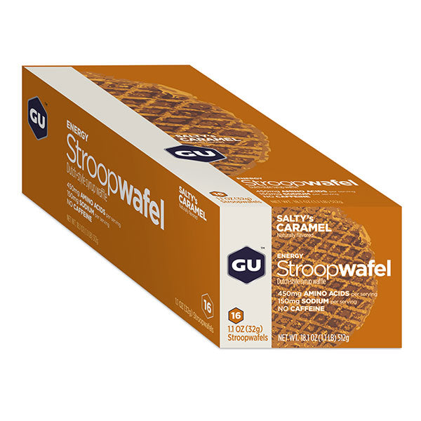 Nutri-Bay GU - StroopWafel - Gauffre Energétique Waffle - Caramel Beurre Salé - closed box