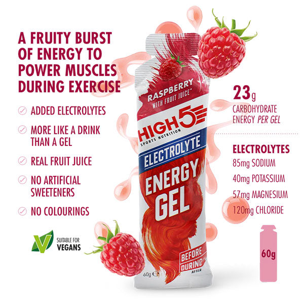 Nutribay HIGH5 Energy Gel Electrolyte (60ml) Raspberry Nutri