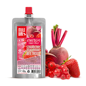 Nutri-Bay | MULEBAR - Pulpe de Fruit Énergétique (65g) - Fraise Groseille Betterave