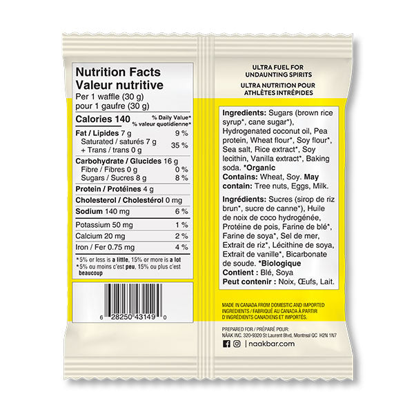 Nutri-Bay | NAAK - Ultra Energy Waffle-Gaufre (30g) - Vanilla