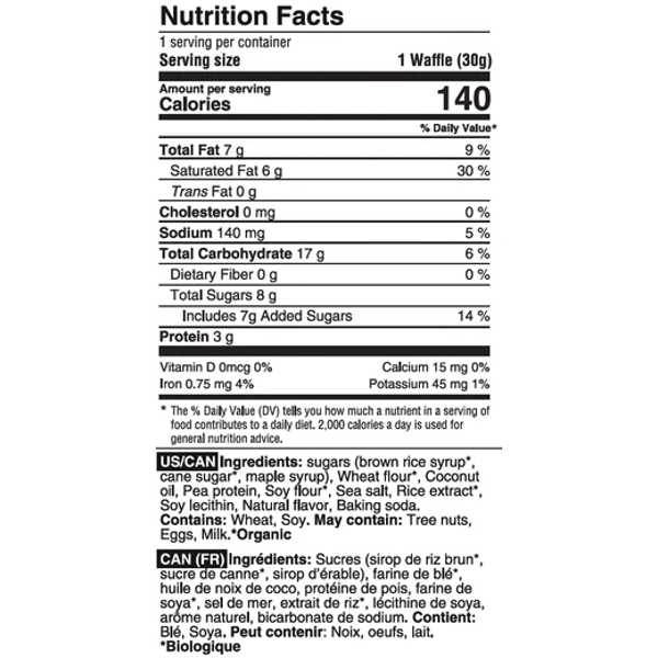 Nutri-Bay | NAAK - Ultra Energy Waffle-Gaufre (30g) - Sirop d'Erable