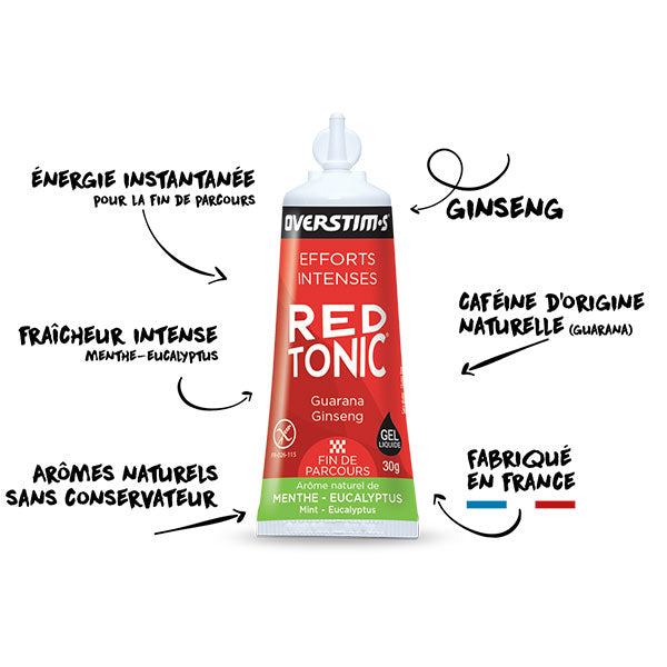 Nutri-bay | Overstim's - Gel Red Tonic (30g) - Menthe-Eucalyptus