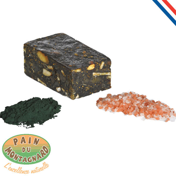 Barre Energétique Salée (300g) - Fruits Secs, Miel, Sel de l'Himalaya, Spiruline