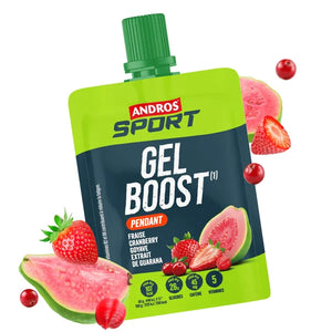 Gel Boost Andros Sport Fraise Cranberry Goyave 40g | Nutri-Bay