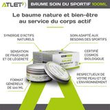 Nutri-Bay | ATLET - Baume du Sportif BIO (100ml) | Soin musculaire naturel