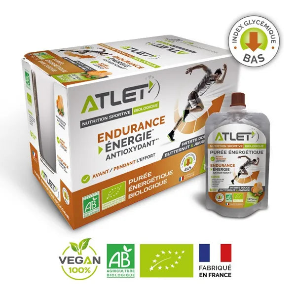 Atlet Purée Énergétique BIO Box (18x100g) - Butternut-Patate Douce-Amande