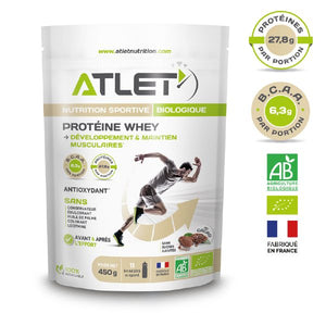 Nutri-bay | ATLET - Protéine Whey BIO (450g) - Cacao