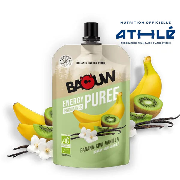 Baouw Purée Énergétique BIO (90g) - Banane-Kiwi-Vanille