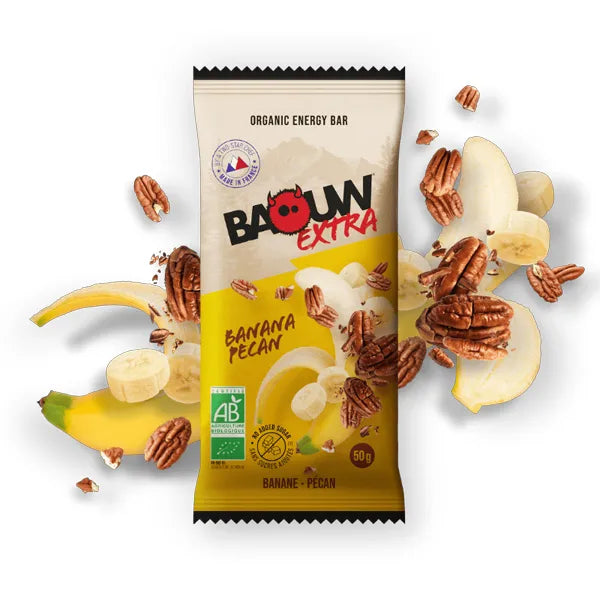 Baouw Barre Énergétique BIO Extra (50g) - Banane & Pécan