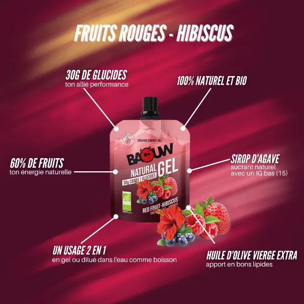 Nutri-Baía | BAOUW - Gel Natural ORGÂNICO (85g) - Frutas Vermelhas e Hibisco