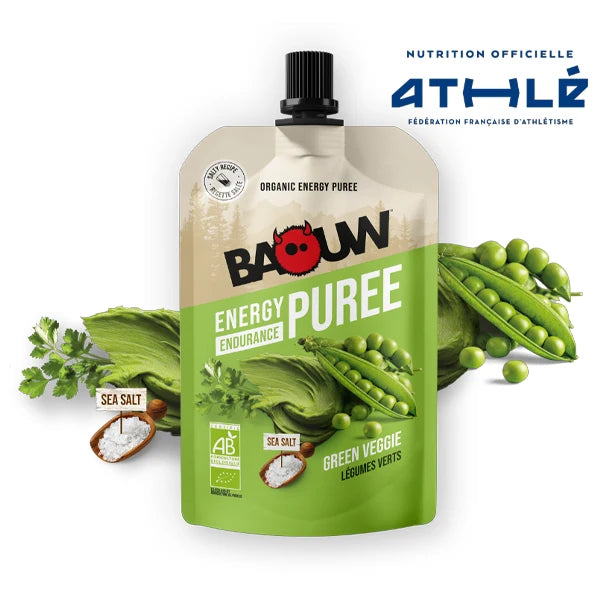 Baouw Purée Énergétique BIO (90g) - Légumes Verts
