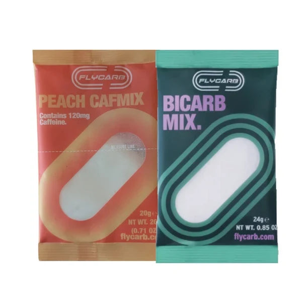 FlyCarb Bicarrb Kit - Bicarbonate de Performance - Pêche (Caféine)