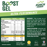 Nutritional label for Punch Power Boost Gel Ultra Performance