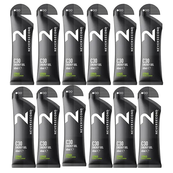 Neversecond C30 Energy Gel Box (12x60ml) - Goût au choix