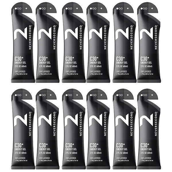 Neversecond C30 Energy Gel + Caffeine Box (12x60ml) - Goût au choix