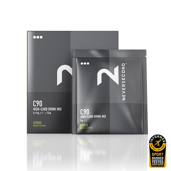 Nutri Bay | NEVERSECOND - C90 High Carb Gedrénks Box (8x94g) - Citrus