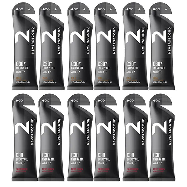 Neversecond C30 Energy Gel 6+6 Mix Pack - Goût au choix
