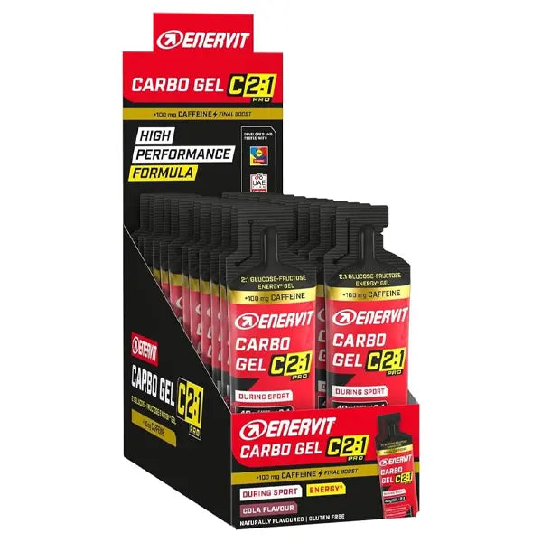 Enervit Carbo Gel C2:1PRO Koffein BOX (24x60ml) – Cola
