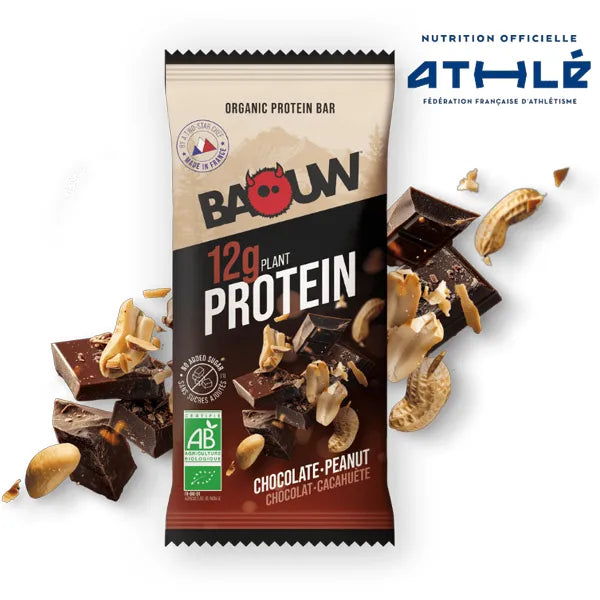 Baouw Barre Protéinée BIO (50g) - Chocolat & Cacahuète