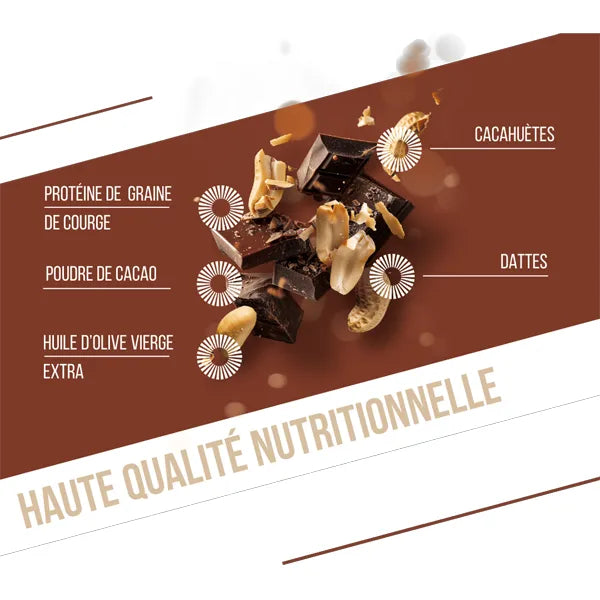 Baouw Barre Protéinée BIO (50g) - Chocolat & Cacahuète