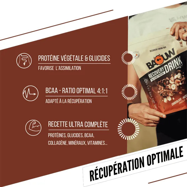 Baouw Boisson de récupération (500g) - Chocolat & Noisette