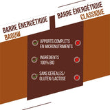 Nutri-Bay | BAOUW - Barre Énergétique BIO EXTRA (50g) - Chocolat & Noisettes