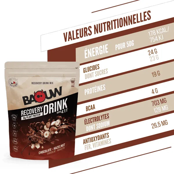 Baouw Boisson de récupération (500g) - Chocolat & Noisette