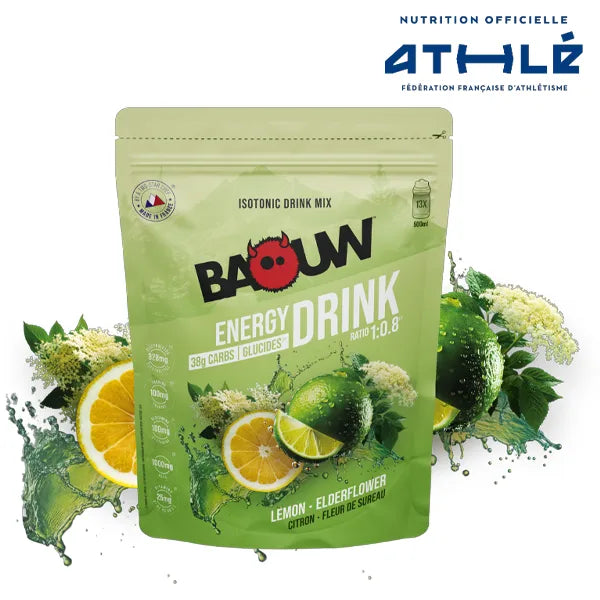 Baouw Boisson Énergétique (585g) - Citron & Fleur de Sureau