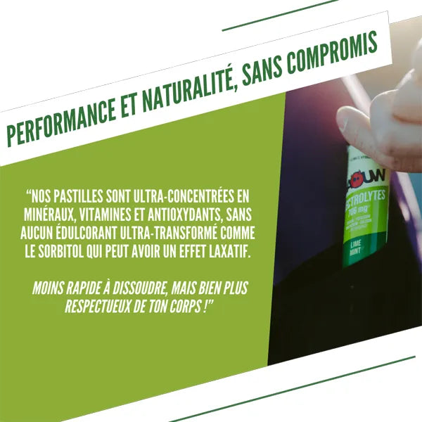 Baouw Pastilles d'Électrolytes (10x5g) - Citron Vert & Menthe