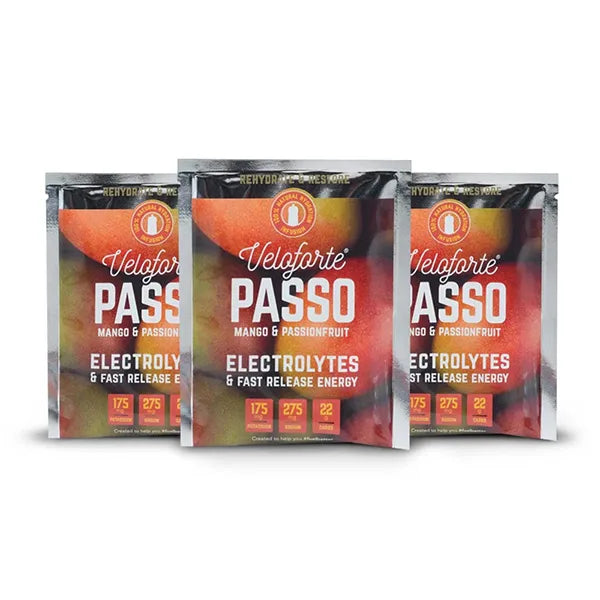 Veloforte Passo Electrolyte Powder (27,5g) - Mangue & Fruit de la Passion