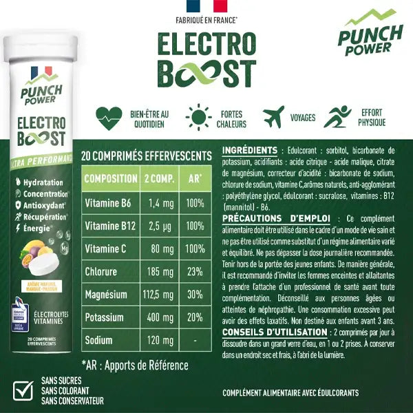 Punch Power ElectroBoost (20 pastilles) - Mangue & Passion